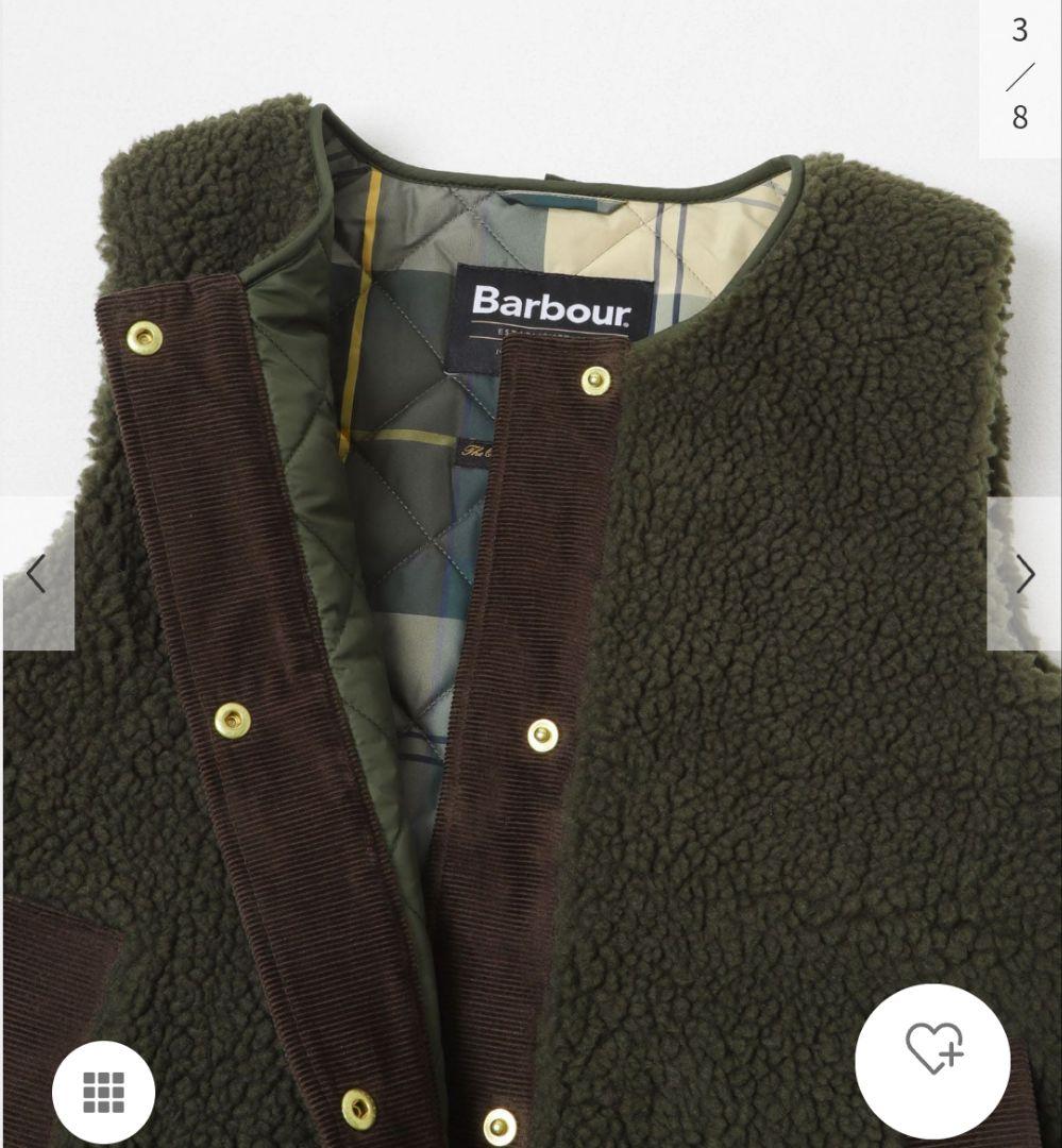 Barbour オリーブ Dulsie ボア ライナー ベスト ジレ
