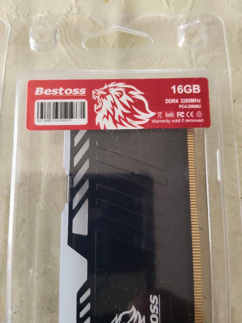 装着のみ　ゲーミング DDR4 16GB メモリ2枚 32GB RGB