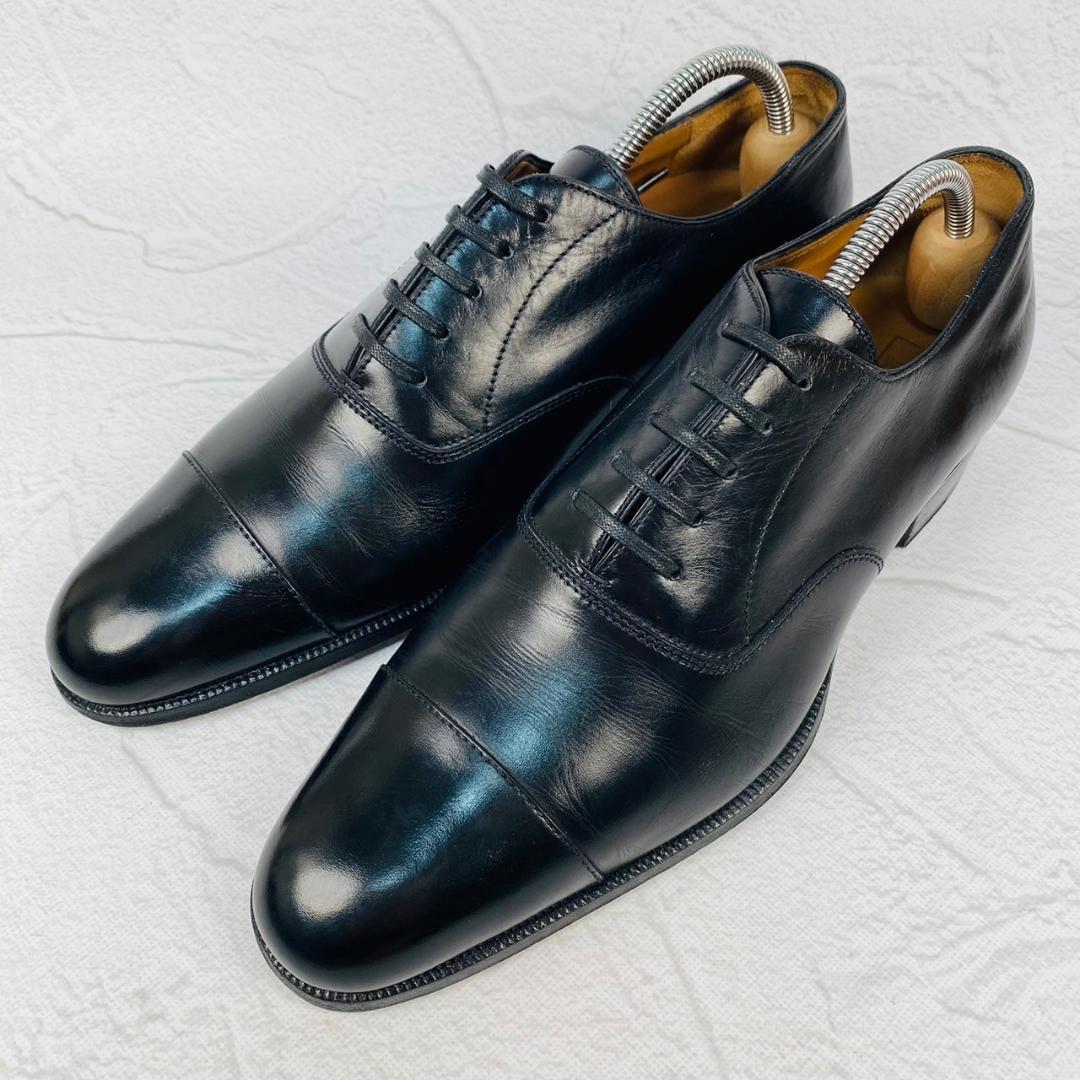 ク*バ様 【希少】ヒデタカ フカヤ 40周年 ストレート 内羽根 黒 39 シー