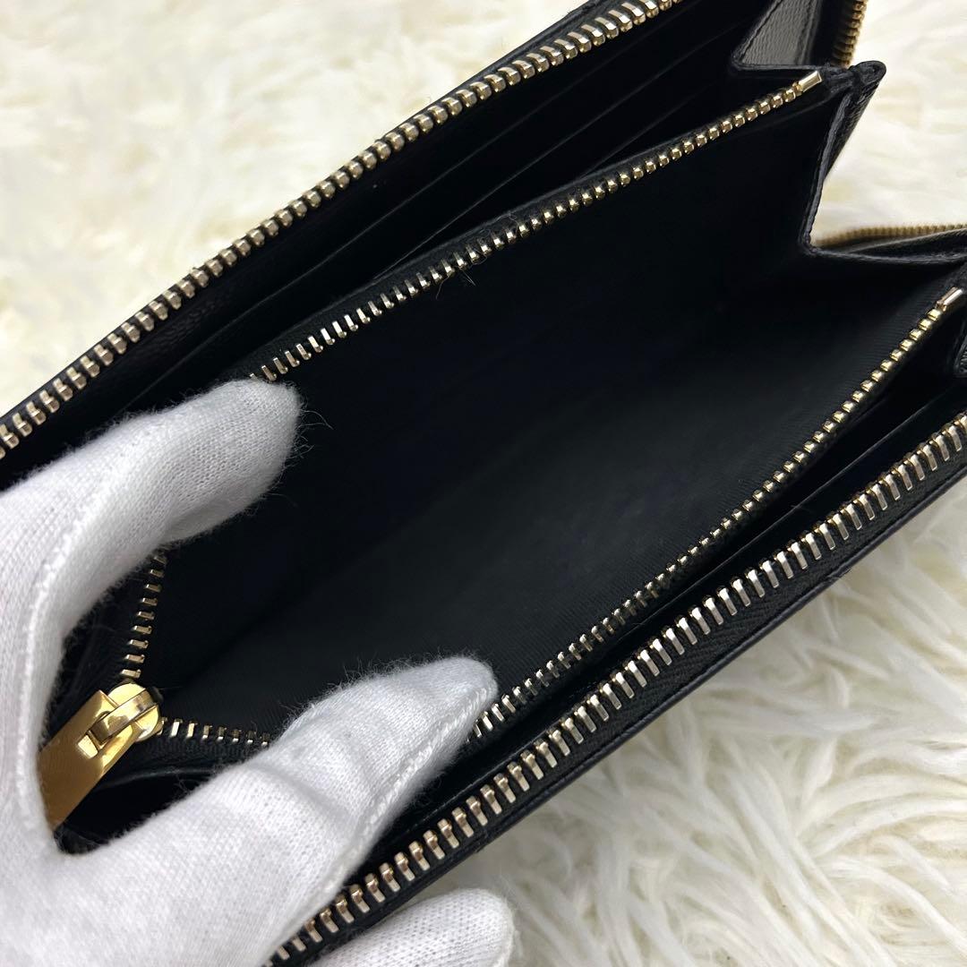 ［美品］SAINT LAURENT ラウンドファスナー カサンドラ 長財布
