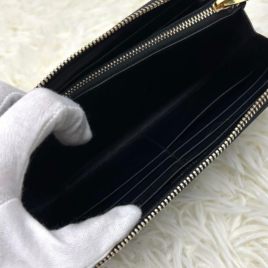 ［美品］SAINT LAURENT ラウンドファスナー カサンドラ 長財布