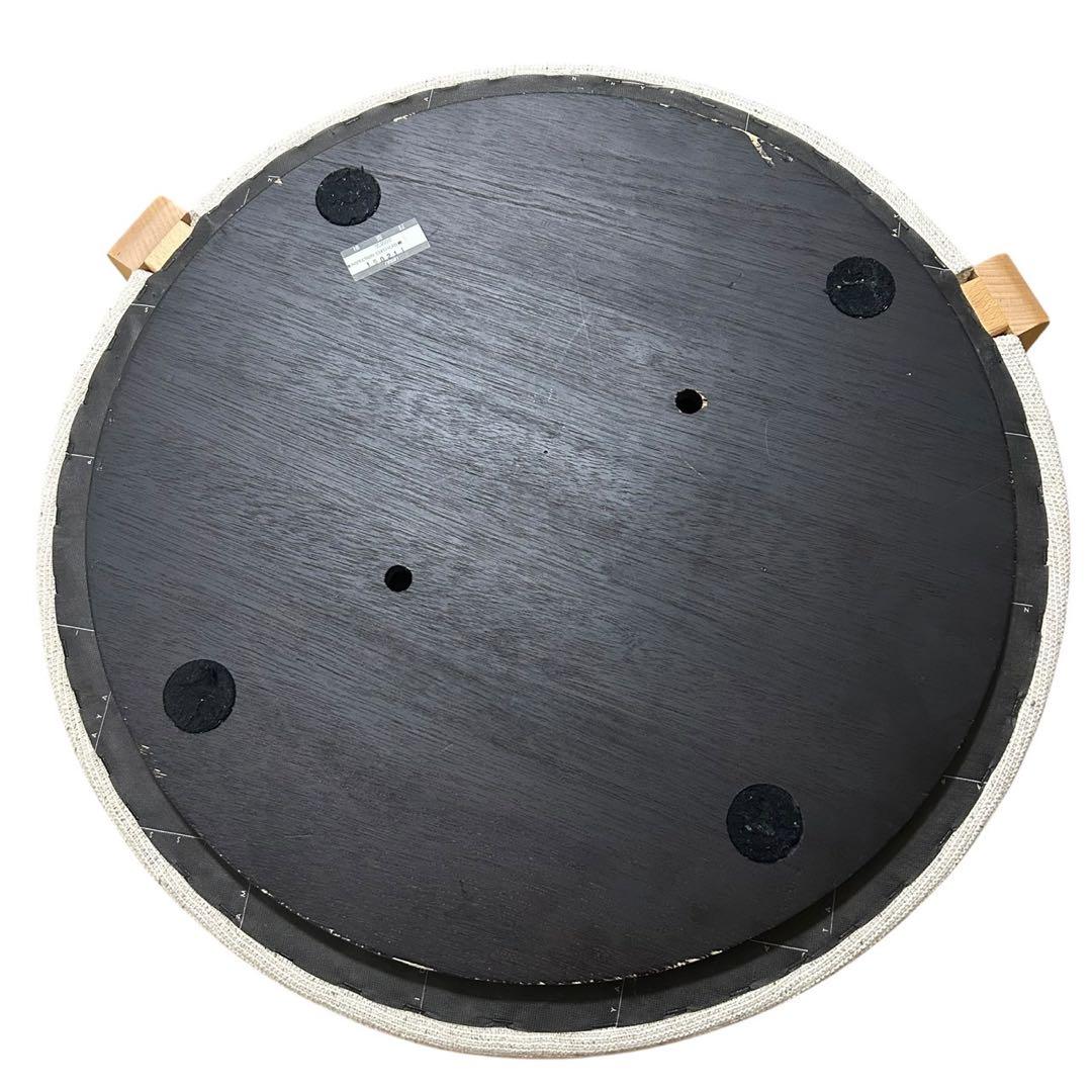 美品 飛騨産業 HIDA 日進木工 座椅子 ラウンド座面 木製フレーム 布張り