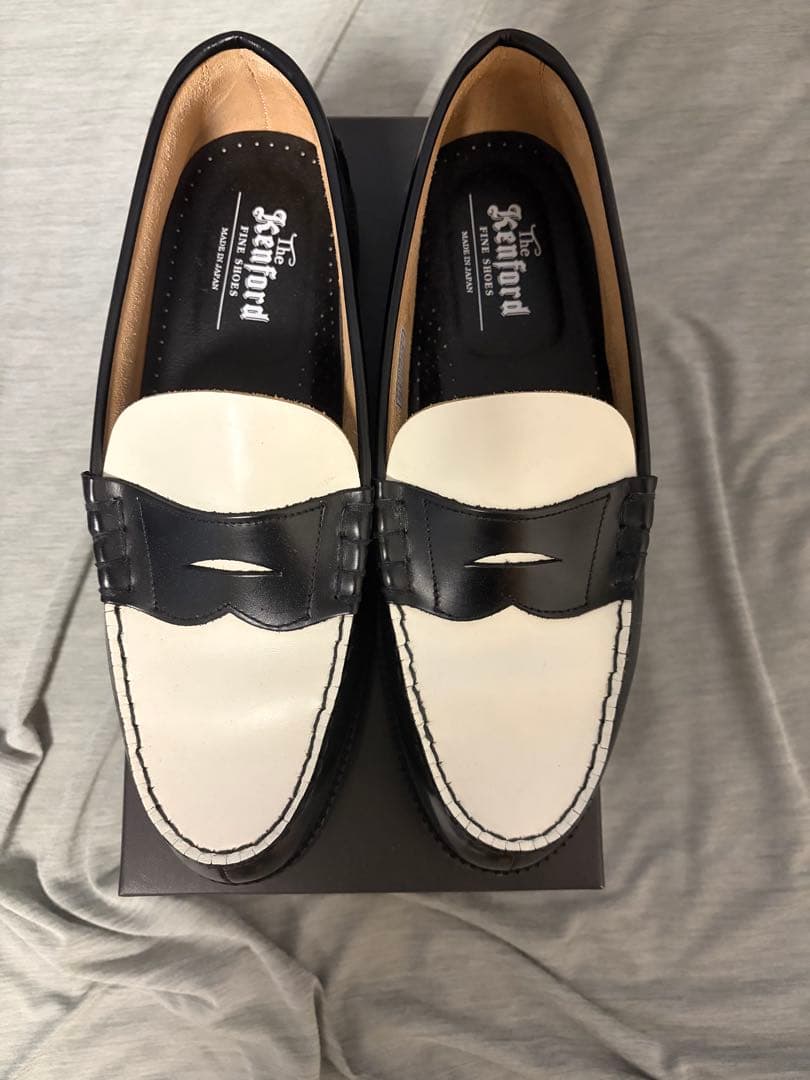 Kenford ローファー ホワイト/ブラック 26.5cm