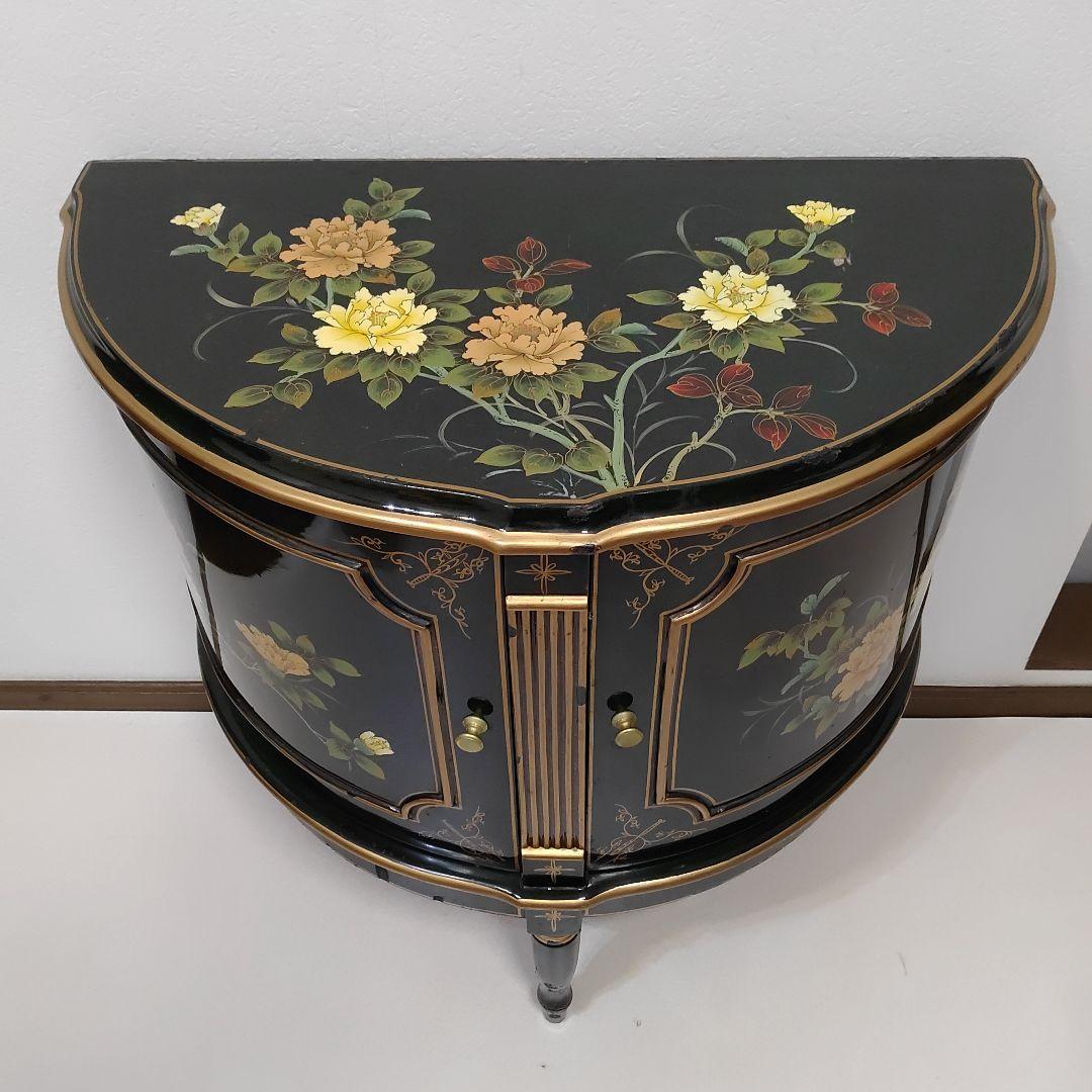 シノワズリ様式 ハンドペイント コンソール キャビネット 飾り棚 サイドボード