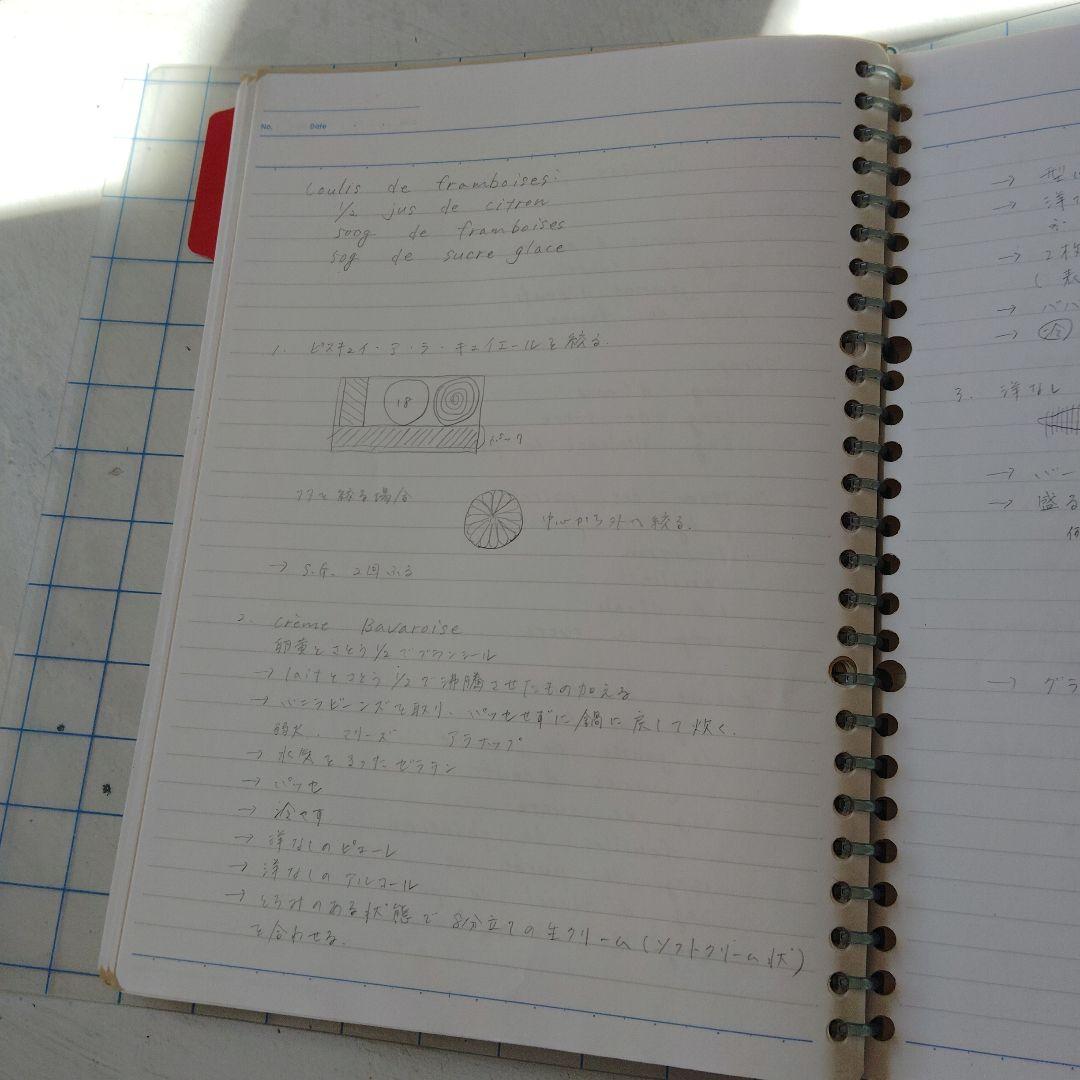 ル・コルドン・ブルー東京校　菓子基礎コース　レシピノート