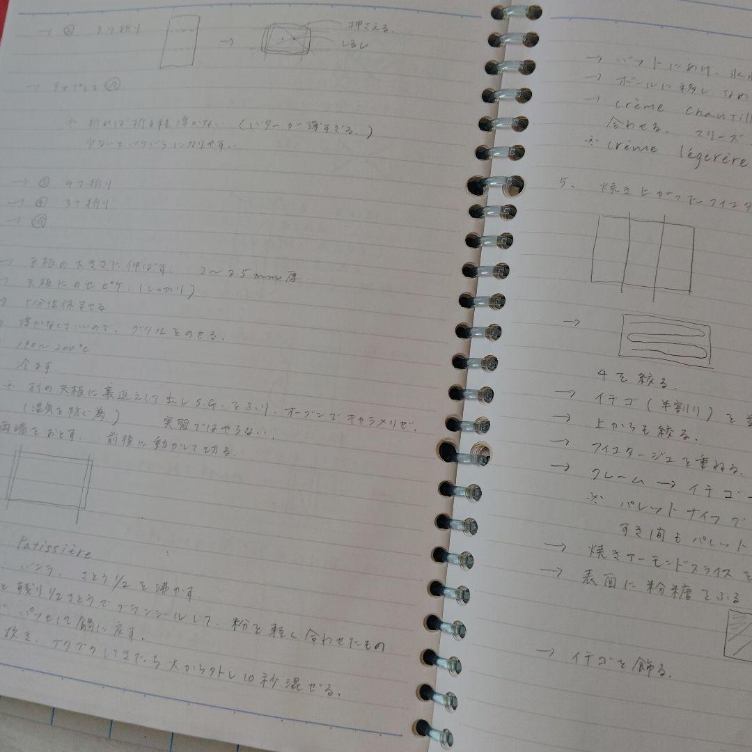 ル・コルドン・ブルー東京校　菓子基礎コース　レシピノート