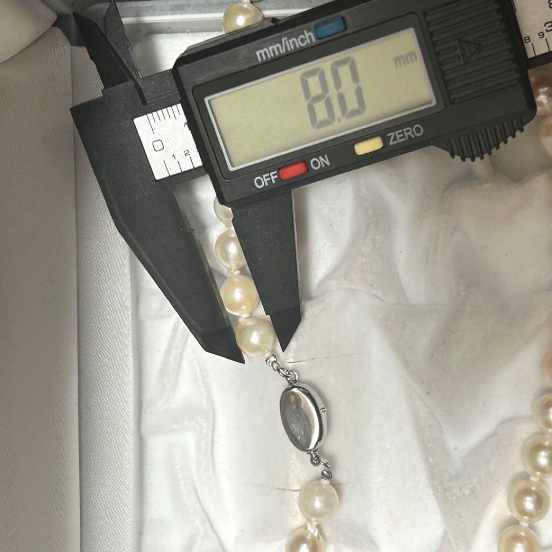 【テリ強】あこや ネックレス セミラウンド 本真珠 約8.0〜8.4mm