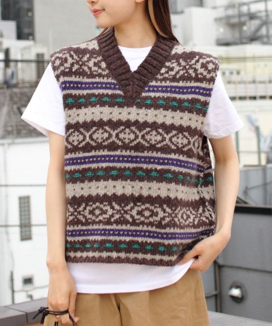 kSHINZONE FAIRISLE VEST ニット　ベスト