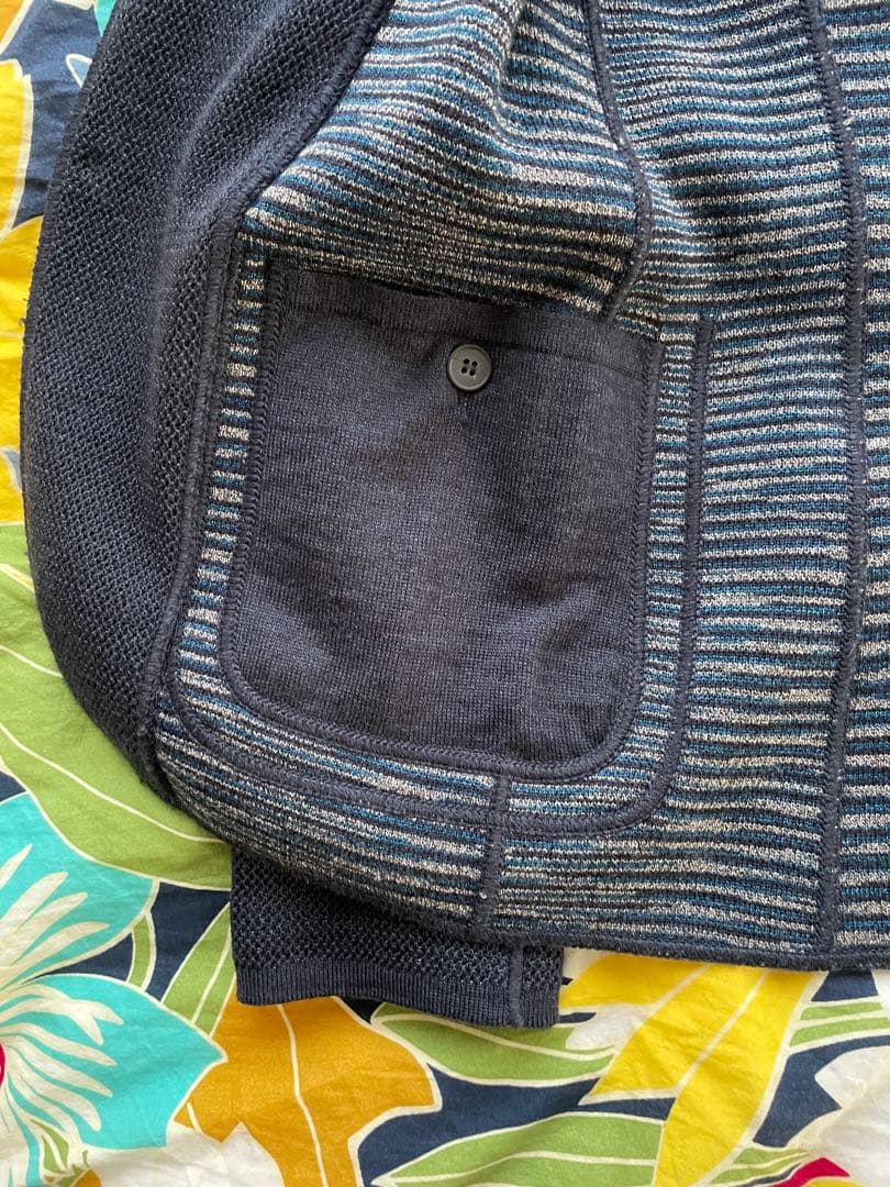 使用回数少表参道直営店購入イタリア製MISSONI ニットジャケットネイビー