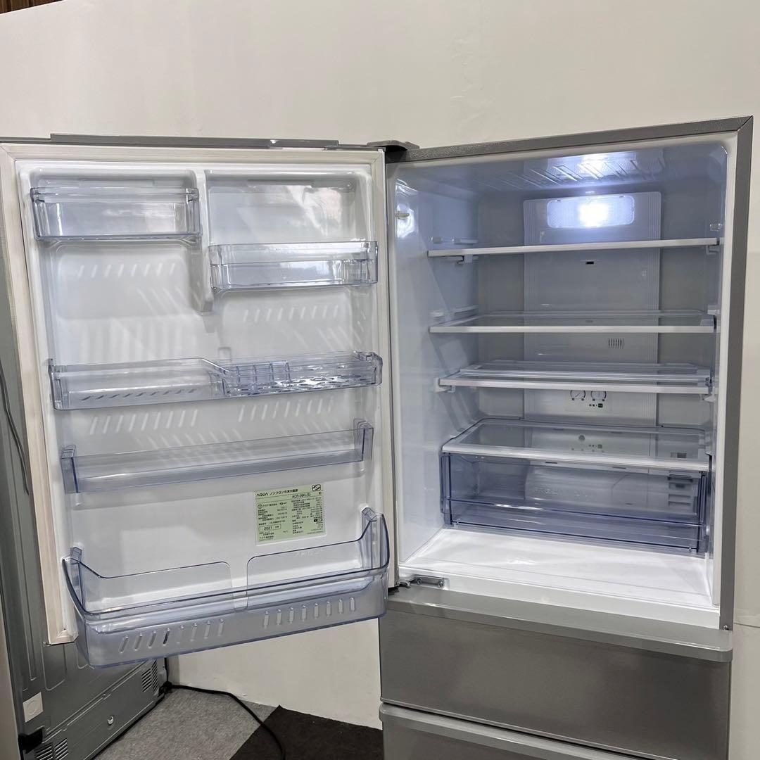 AQUA 冷蔵庫 AQR-36KL(S) 355L 2021 家電 Ma2112