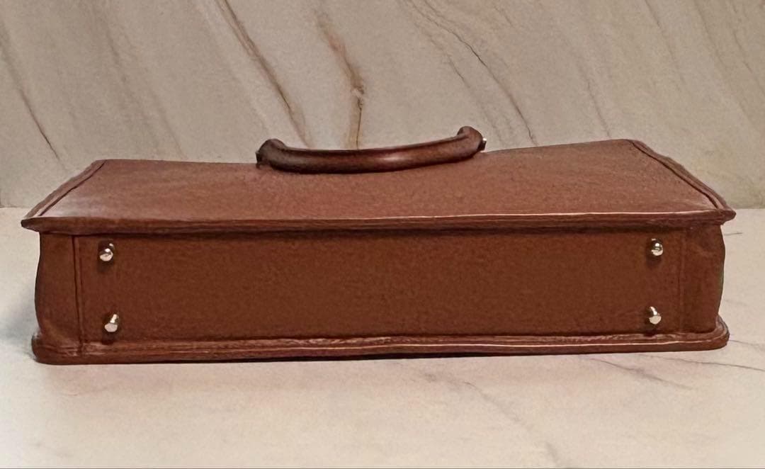 【最終価格】ビジネスレザーファクトリー　スリムビジネスバッグ　シエナキャメル