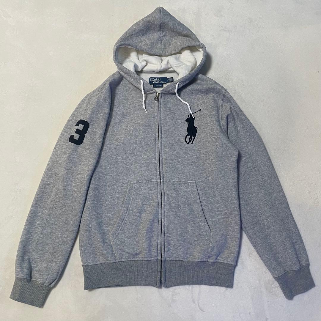 Polo Ralph Lauren ジップパーカー ビッグポニー グレー　Ｌ