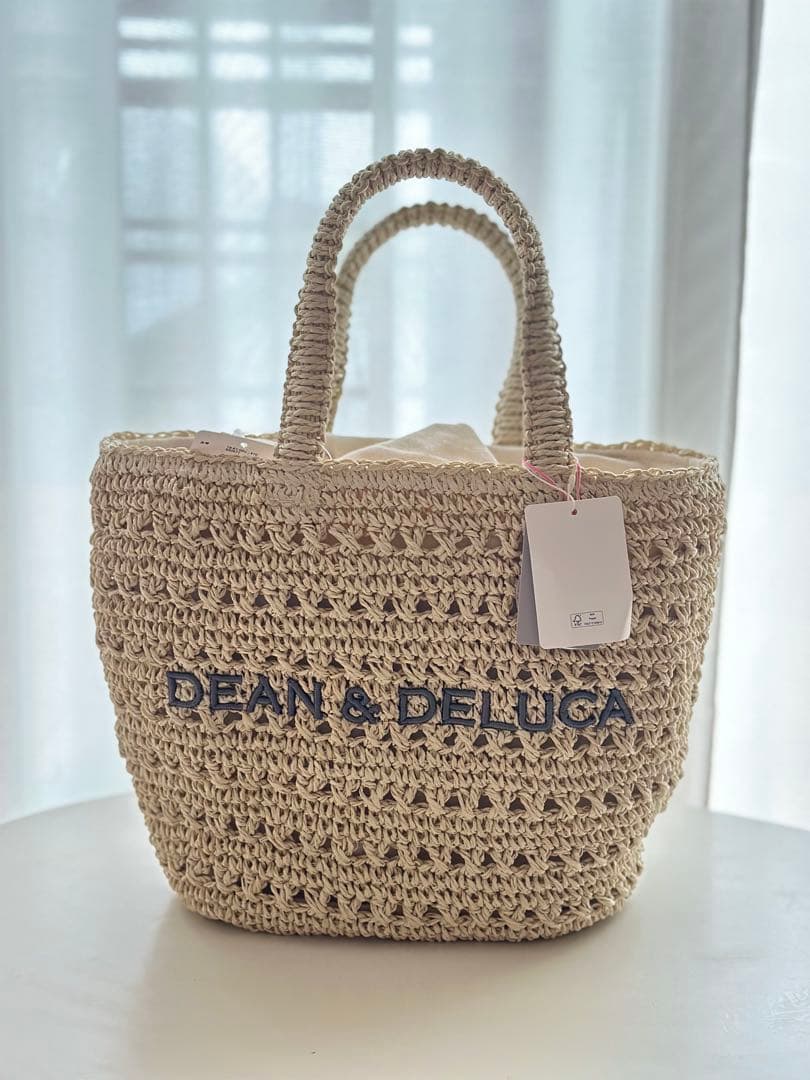 新品 DEAN&DELUCA BEAMS クロシェバスケットバッグS ナチュラル