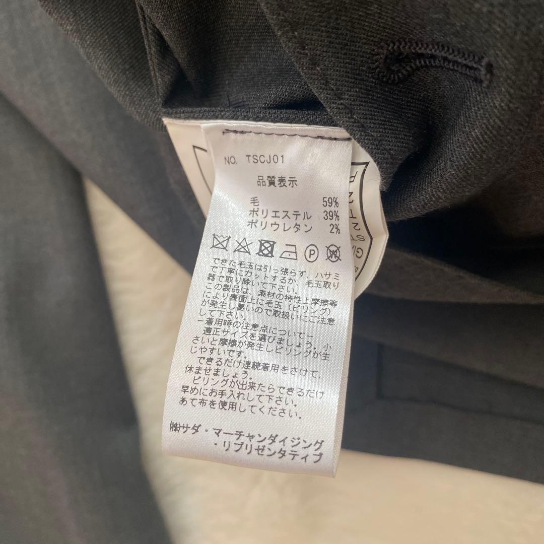 未着用極美品Tex Teq グレー セットアップスーツ　イタリア製　鎌倉シャツ