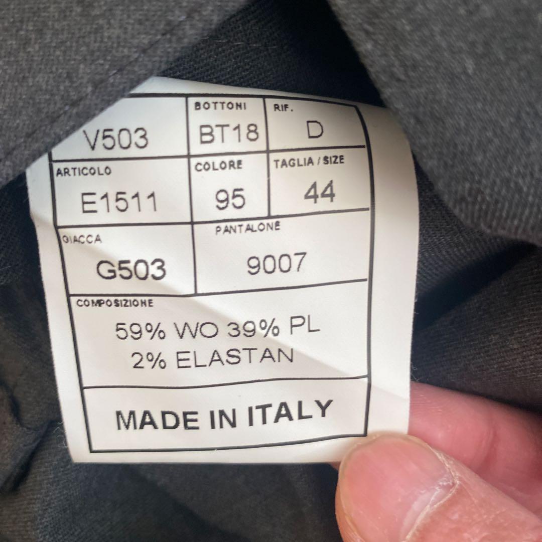 未着用極美品Tex Teq グレー セットアップスーツ　イタリア製　鎌倉シャツ