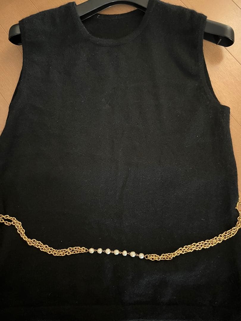 CHANEL シャネル Wサークル パール ロングネックレス ベルト