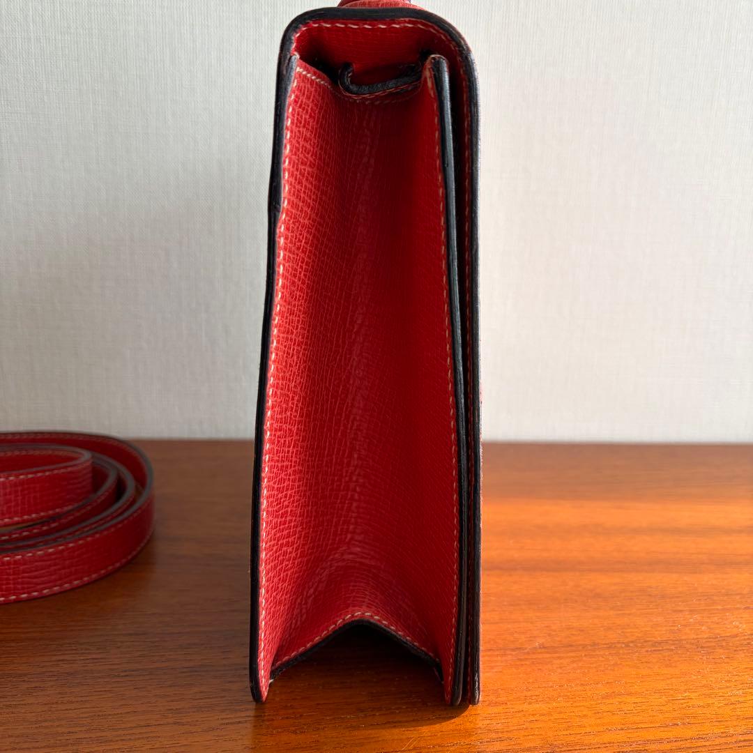 (*)様 LOEWE バルセロナ レッド スクエアハンドバッグ