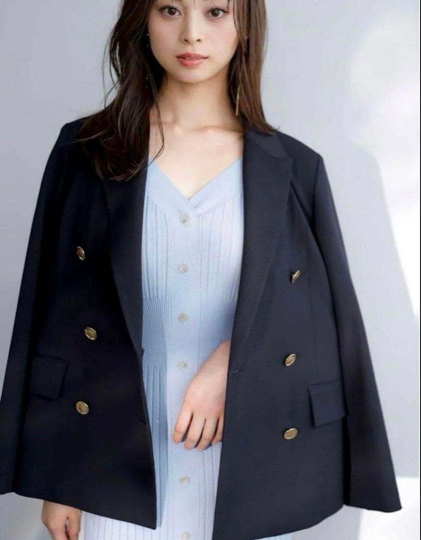 25SS SNIDEL Sustainableイレギュラー 金ボタン ジャケット