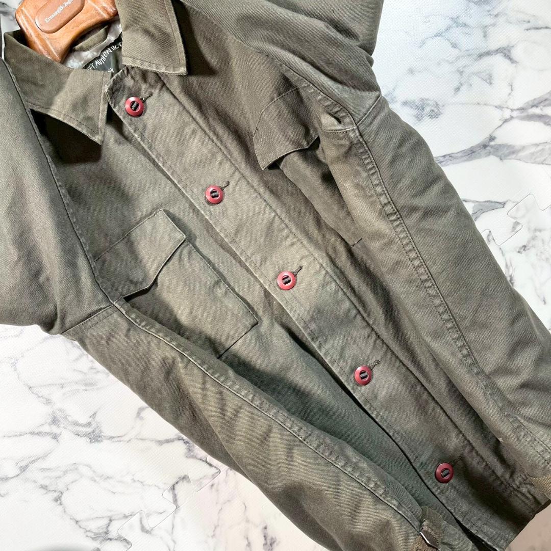 ✨00s✨Stüssy ミリタリー 裏地 ボア ジャケット M カーキ メンズ