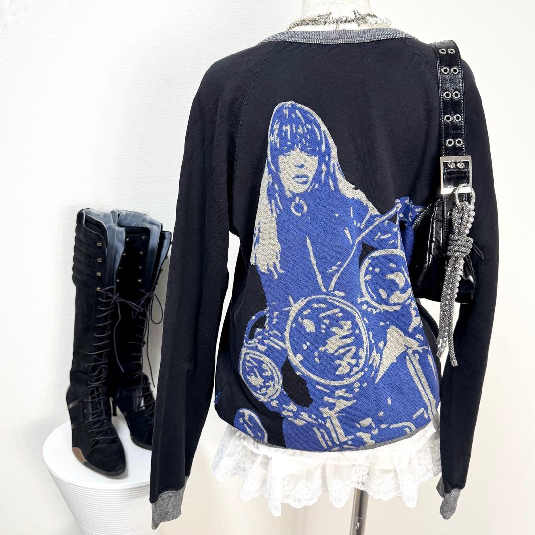 y2k❤️00s HYSTERIC GLAMOUR バイクガール スウェット