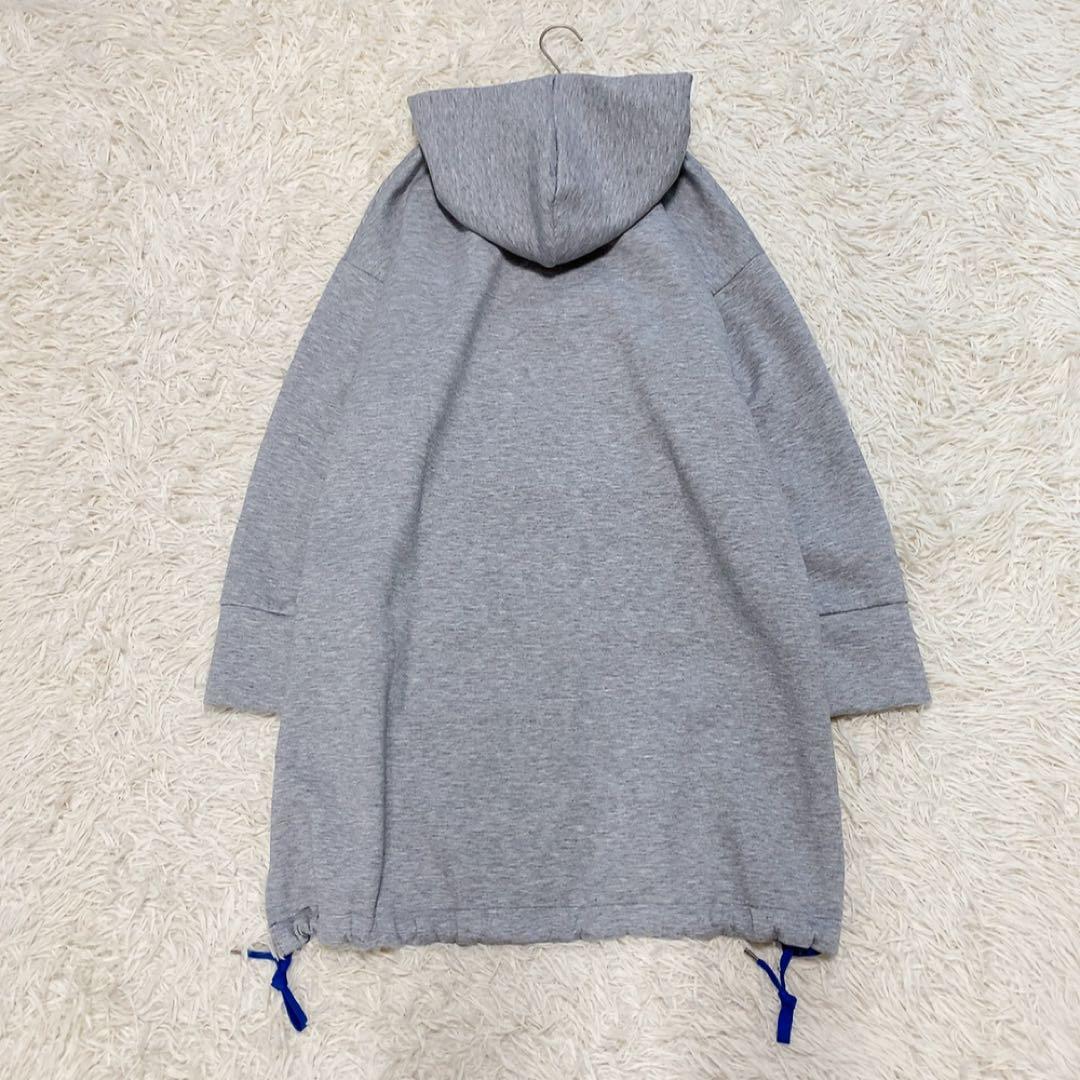 【美品】アンスリード ヘムギャザーロングパーカー 人気 変形 オーバーシルエット