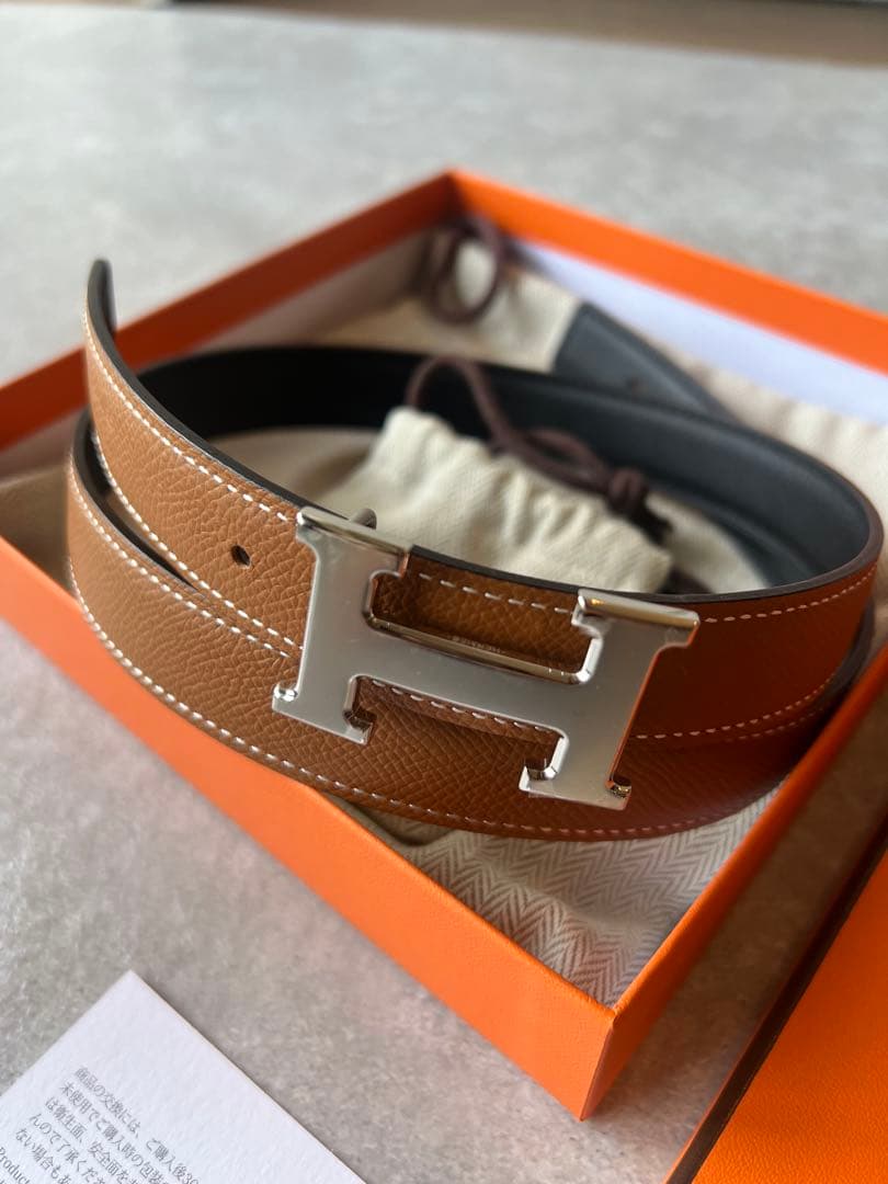 【新品】エルメス　リバーシブル　レディース　Hバックルベルト　　《ミニH》