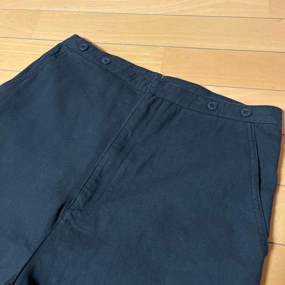 スピックアンドスパン サスペンダー付きワーカーパンツ　ブラック