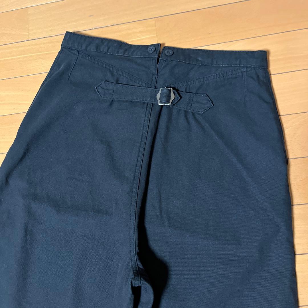 スピックアンドスパン サスペンダー付きワーカーパンツ　ブラック