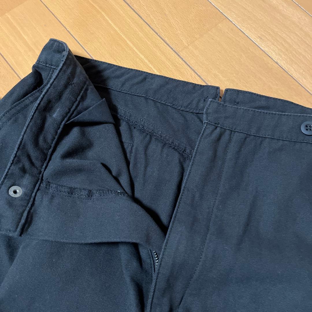 スピックアンドスパン サスペンダー付きワーカーパンツ　ブラック