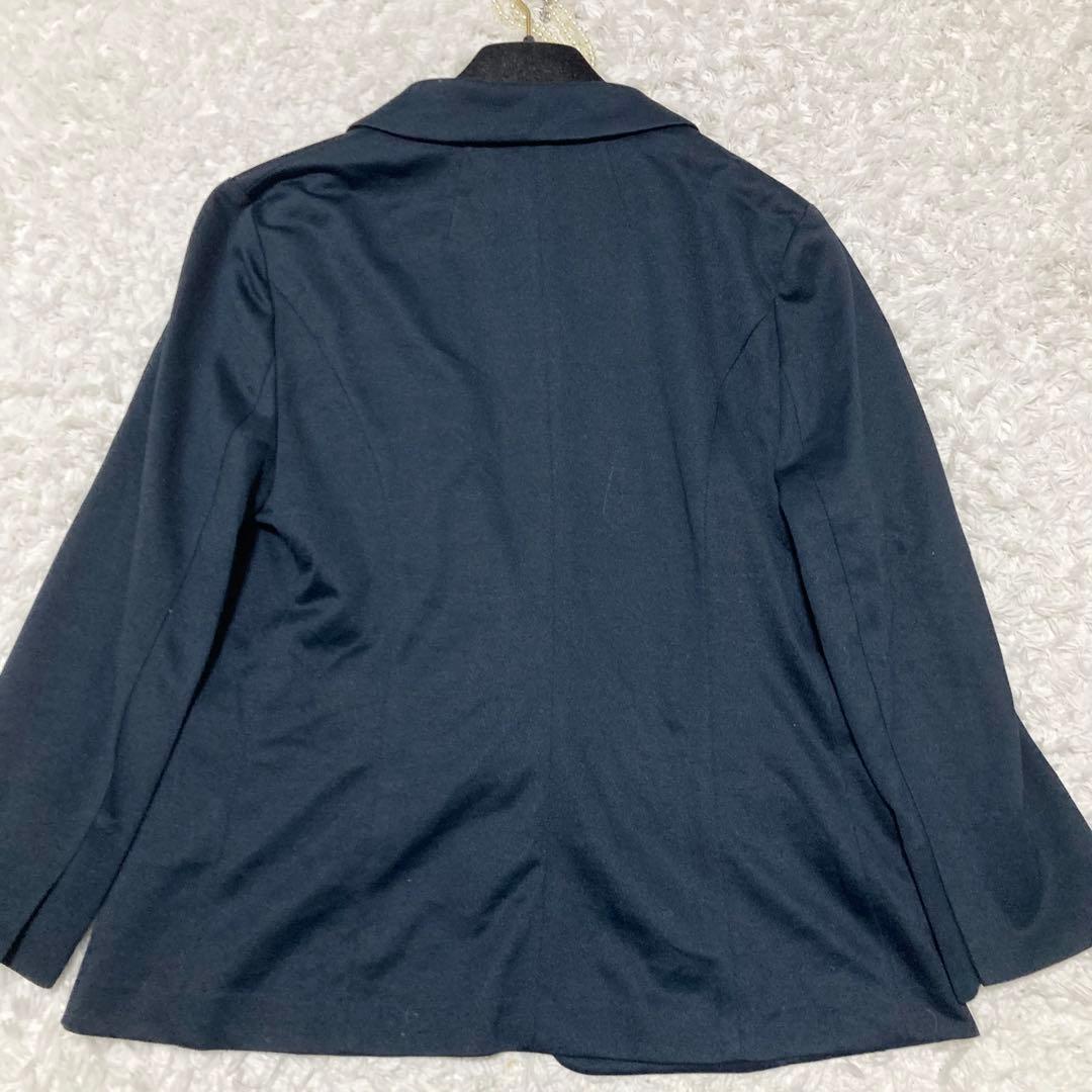 大きいサイズ13♡ 美品 リフレクト 匠ジャケット テーラード 七分袖 ネイビー