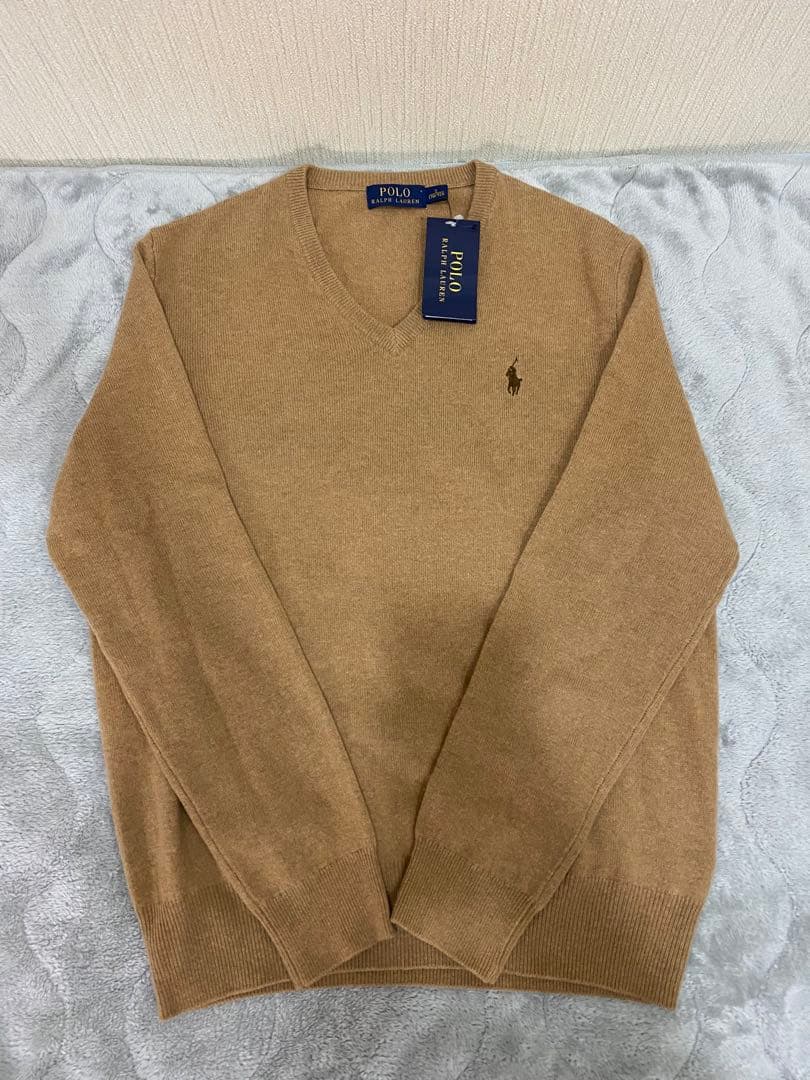 C*r様 新品　ポロ ラルフローレン ニット 長袖 ウール S キャメル