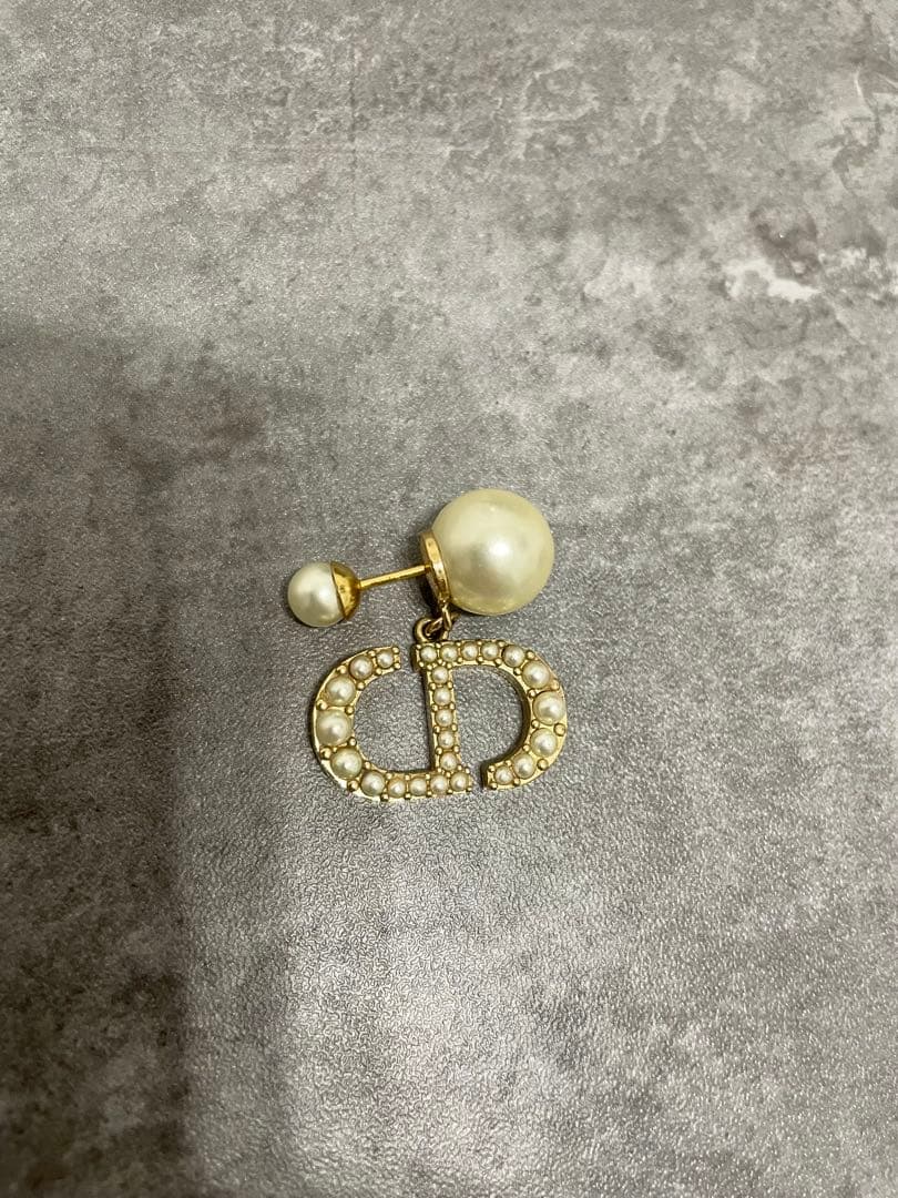 【正規品】クリスチャン ディオール dior ピアス片耳 ゴールド パール