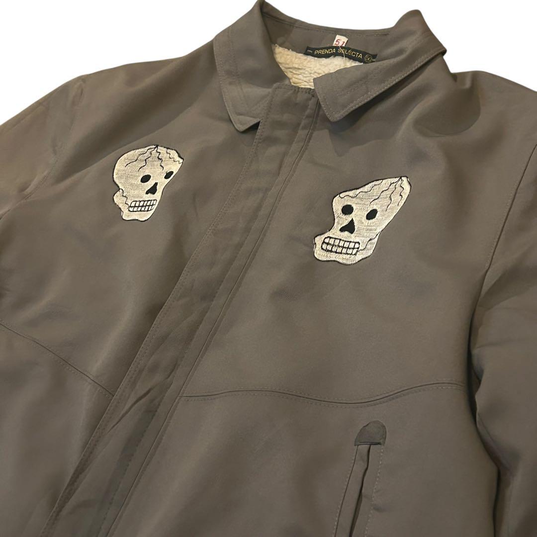 スーベニアジャケット ブルゾン スカル ドクロ ベトジャン 刺繍 ミリタリー