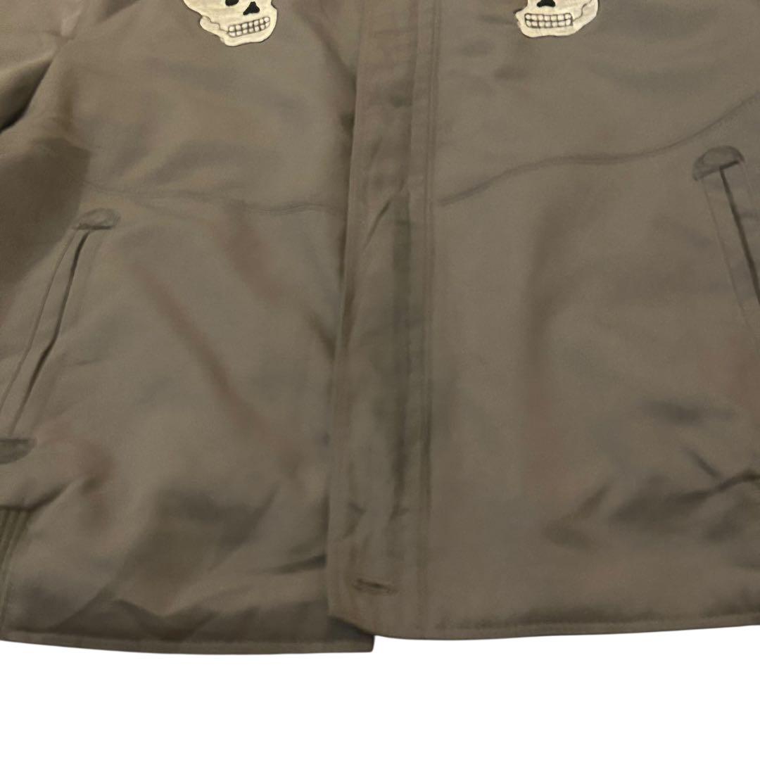 スーベニアジャケット ブルゾン スカル ドクロ ベトジャン 刺繍 ミリタリー