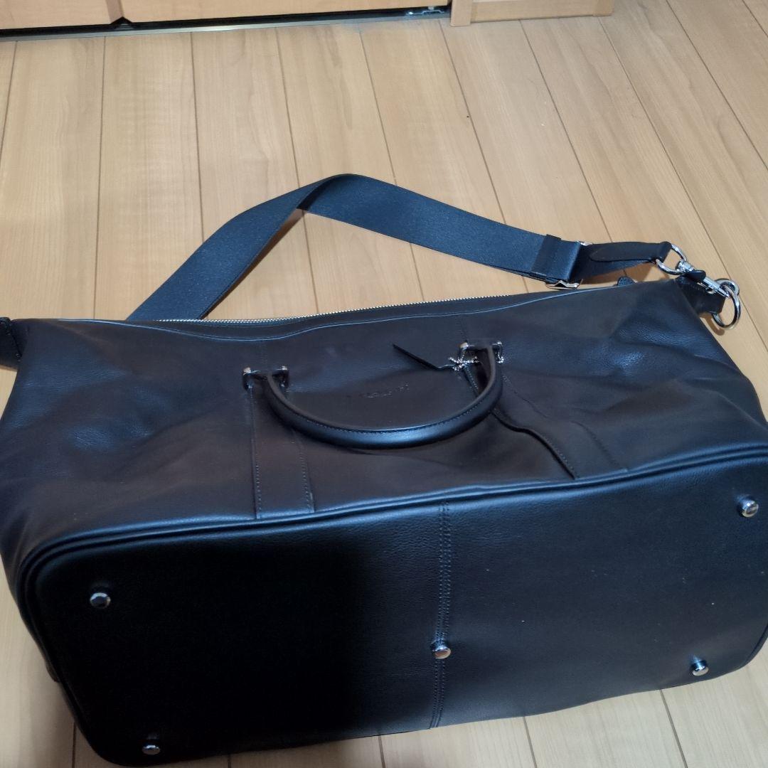 COACHコーチ　黒レザー ボストンバッグ