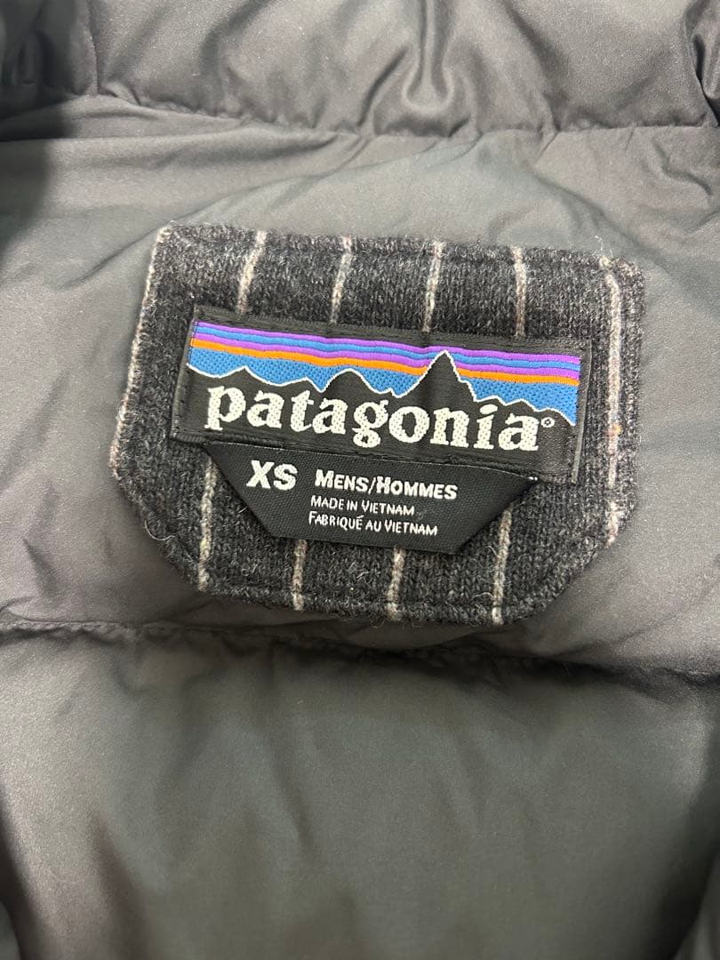 パタゴニア　キルトアゲイン　ストライプ　ダウンベスト