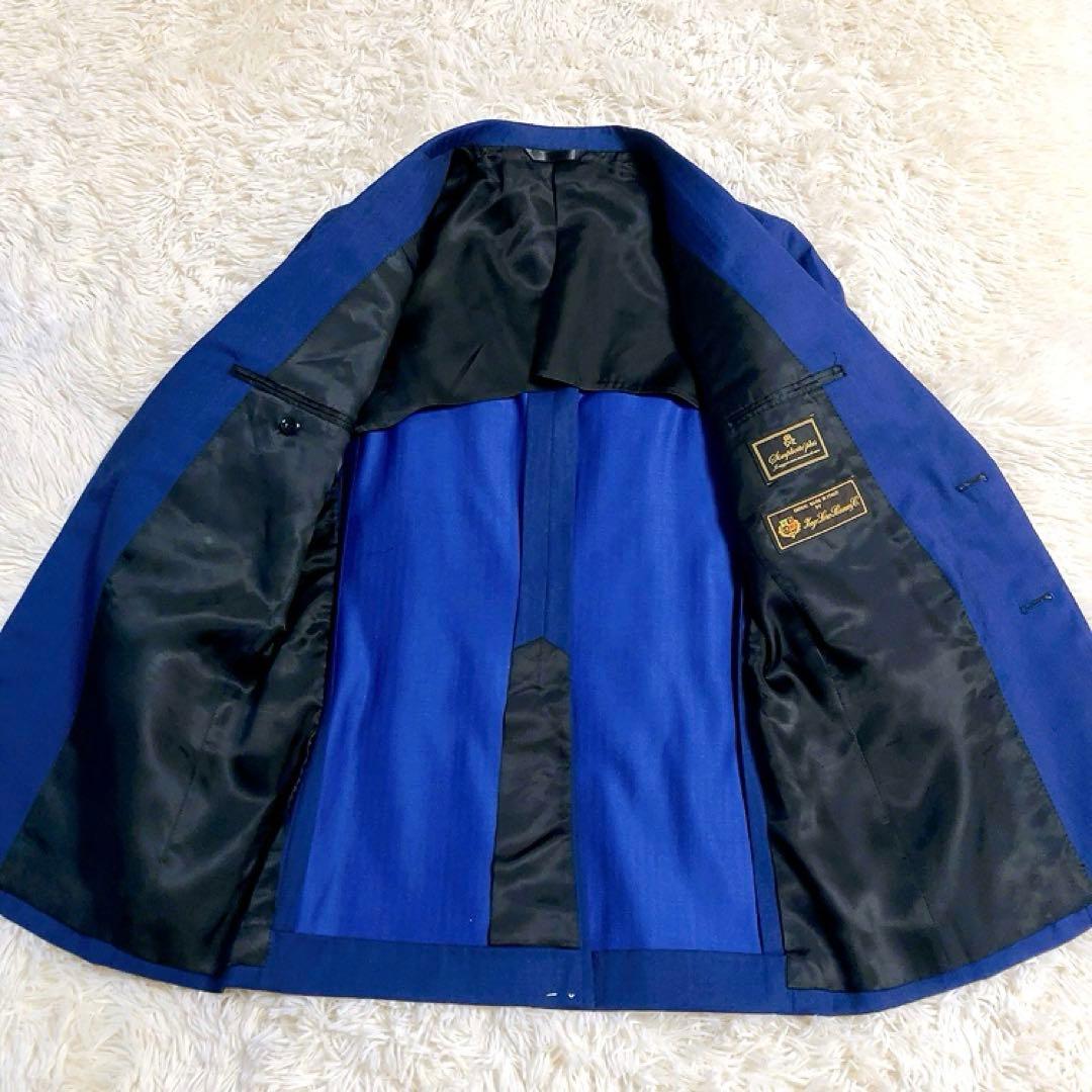 【Loro Piana・ヘリンボーン】シンプリシテプリュス　スーツ　ネイビー　S