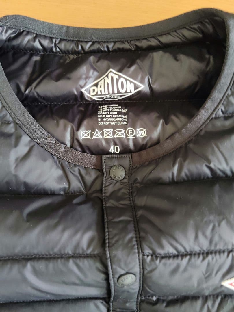 DANTON　インナーダウンベスト　サイズ40　ブラック