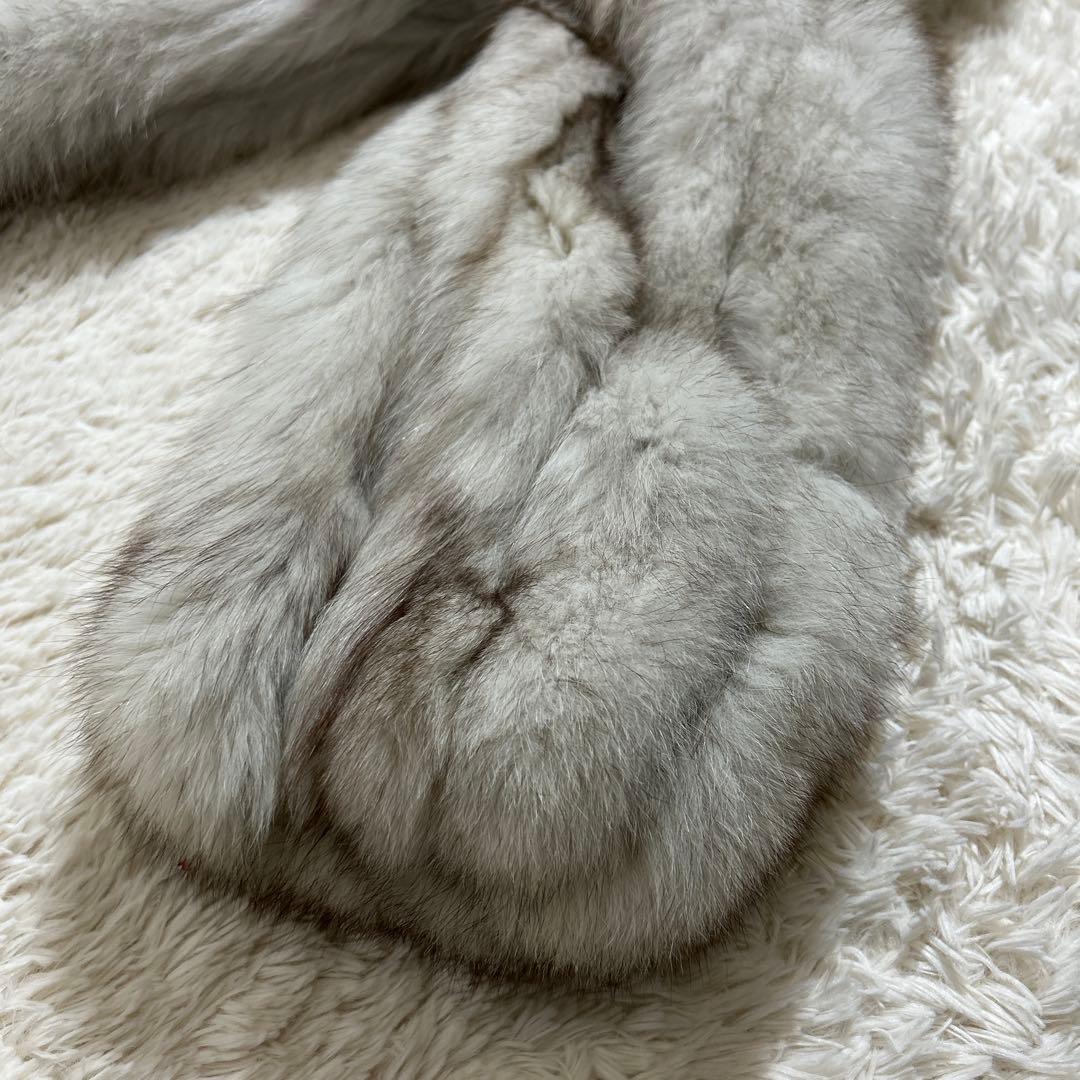 【美品】サガフォックス　リアルファーコート　ショールカラー　11/L