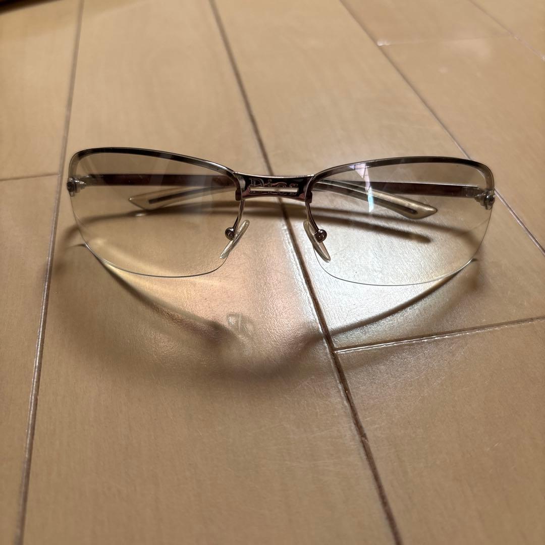 Dior シルバー リムレスサングラス