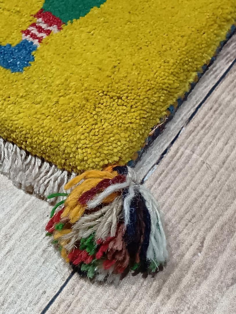 【ギャロさま専用】ペルシャ絨毯　ギャッベ　座布団　手織り　イラン(50)