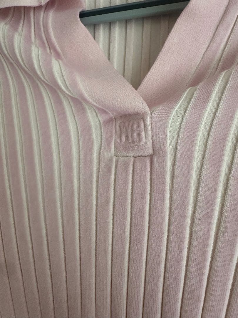 トップス Alexander Wang ribbed-knit Polo Shirt