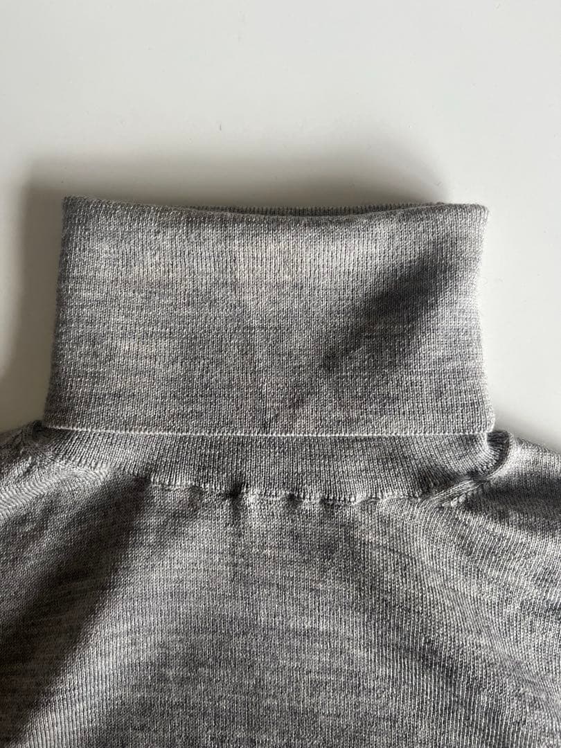 毛玉レスnano・universeニットタートルネックプルオーバーVカーディガン