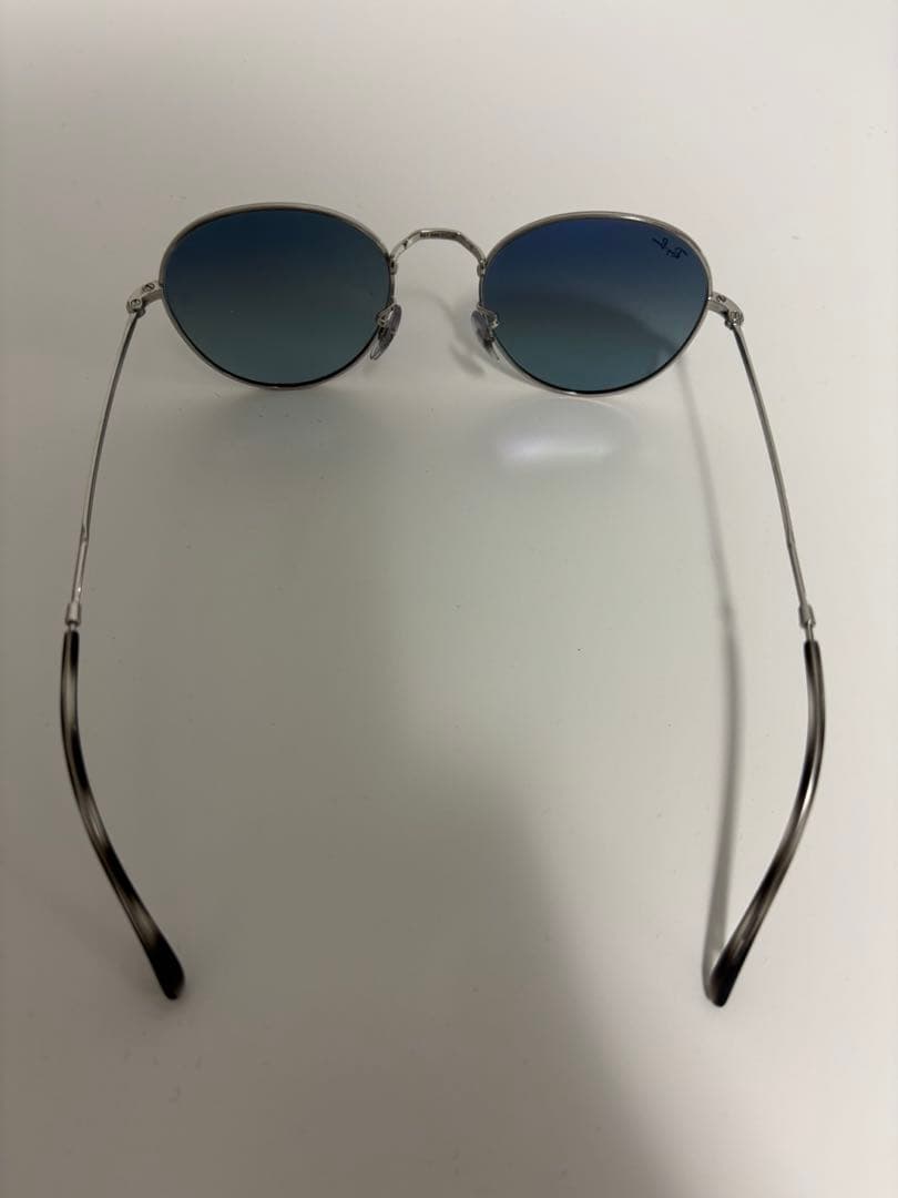 レイバン Ray-Ban サングラス 丸型 ブルーレンズ ケース付き