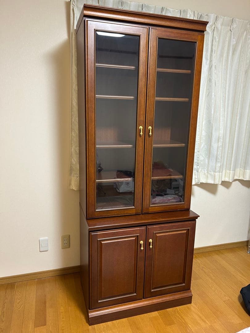 MARUNI マルニ木工 地中海シリーズ ハイボード書棚　木製キャビネット