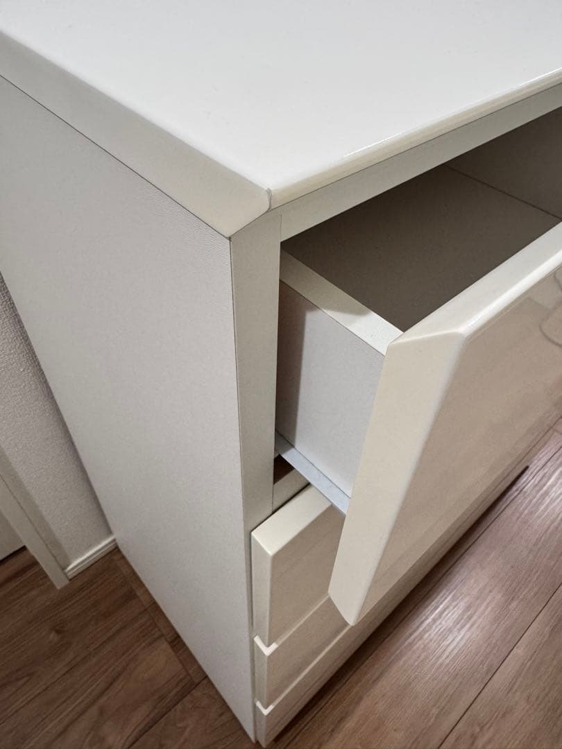 ニトリ　ローチェスト(クエス 80-4LC WH)ホワイト　4段