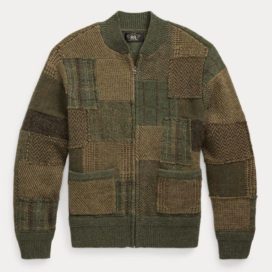 新品　RRL ダブルアールエル　パッチワーク ウールカシミヤセーター　XL