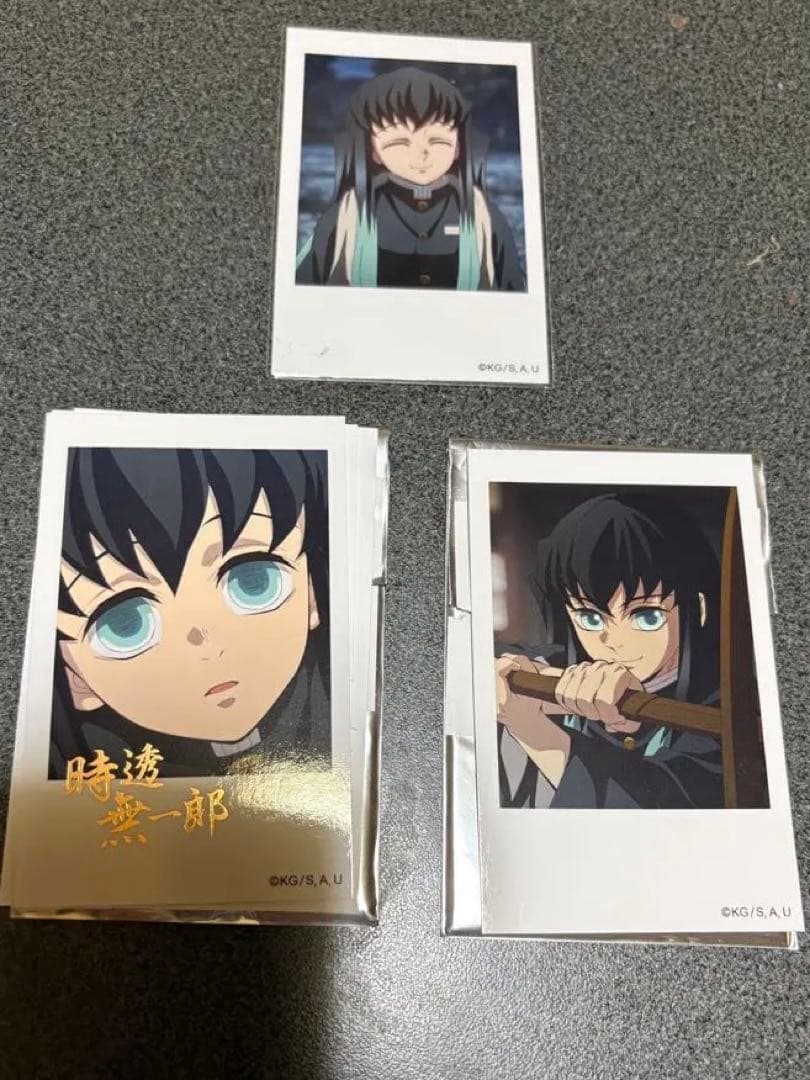 鬼滅の刃 時透無一郎 柱カフェ チェキ風 ブロマイド 箔押し