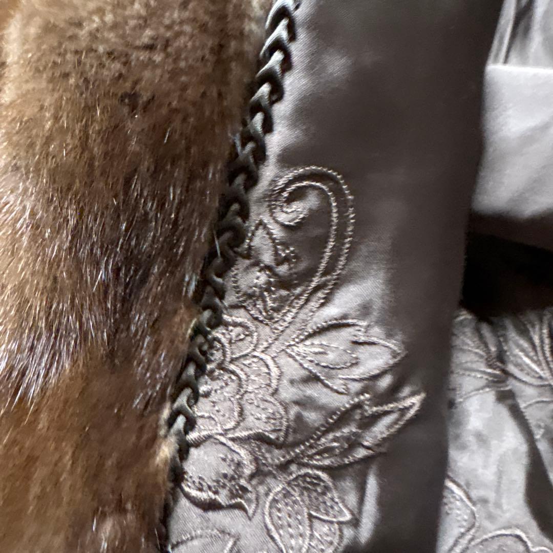 SAGA MINK ブラウン ミンクロングコート中古品