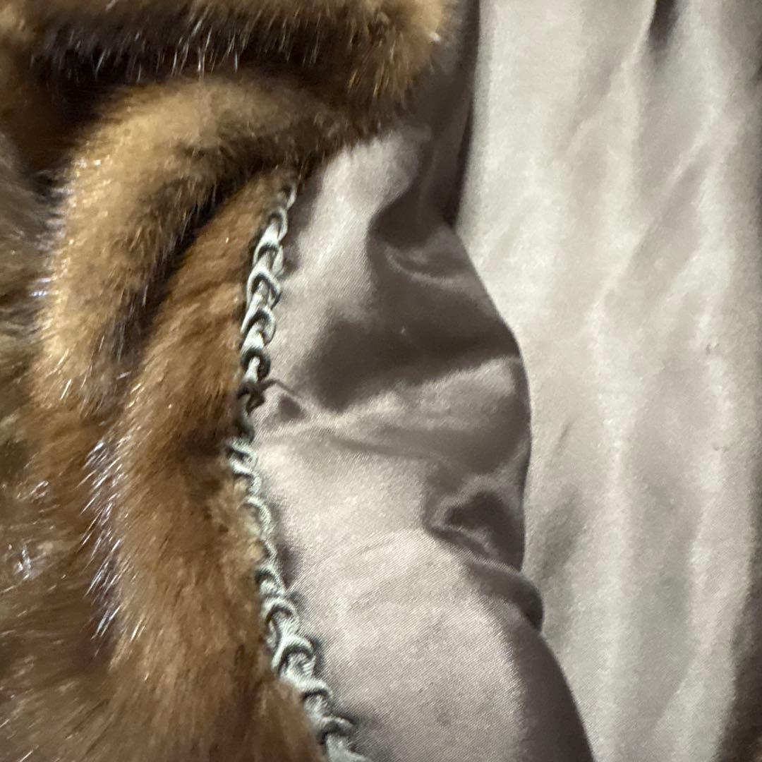 SAGA MINK ブラウン ミンクロングコート中古品